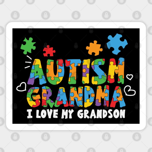 Autism Awareness - Grandma Sticker by Peter the T-Shirt Dude
